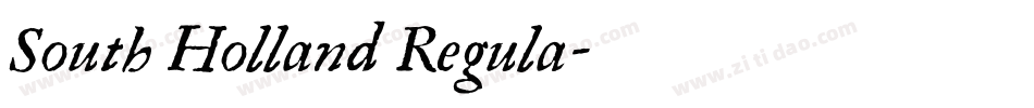 South Holland Regula字体转换